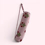 Yoga Mat Bag | Pink Stripe And Flower Print, thumbnail 5 of 6