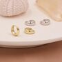 Sterling Silver Mini Chunky Hoop Earrings, thumbnail 5 of 11