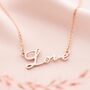 Sterling Silver Love Personalised Necklace, thumbnail 2 of 10