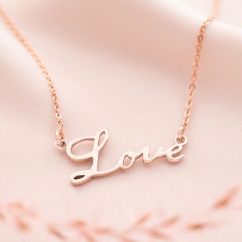 Sterling Silver Love Personalised Necklace, 2 of 9