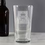 Personalised 'First Class' Pint Glass, thumbnail 3 of 3
