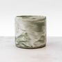 Handmade Plant Pot | Muddy Green And White | Recycled, thumbnail 4 of 7