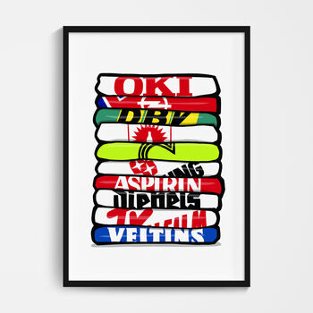 Football Shirt Stack Poster, 3 of 12