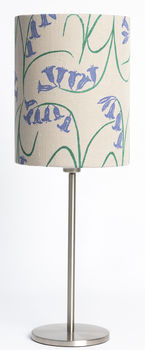 Hand Printed Linen Lampshades Bluebell, 2 of 3