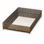 Handwoven Rattan And Brass Serving Tray, thumbnail 3 of 4