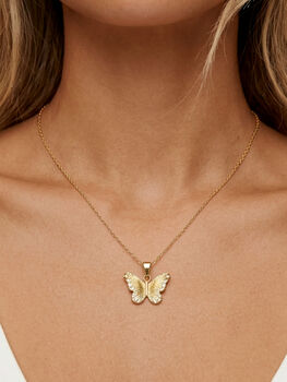 Gold Or Silver Butterfly Necklace, 4 of 7