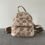 Personalised Childrens Beige Flower Small Backpack, thumbnail 4 of 7