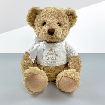 2021 Year Bear With Crown Or Tiara Embroidery, 2 of 4