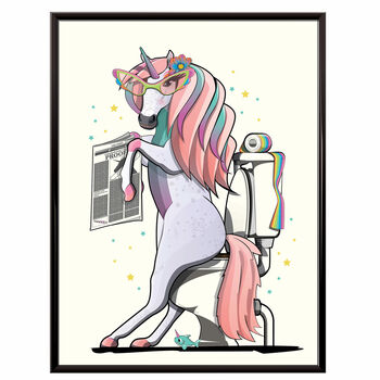Unicorn On The Toilet Poster, 4 of 7