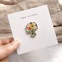 Flower Enamel Pin Happy Birthday Gift | Floral Keepsake Letterbox Gift For Her, thumbnail 4 of 11