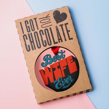 'Best Wife Ever' Belgian Milk Chocolate Medal, 2 of 8