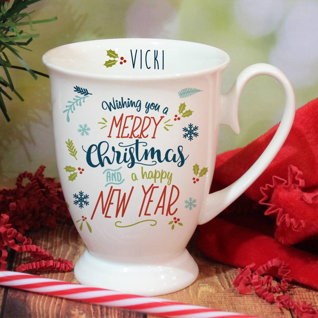 Bone China Merry Christmas Personalised Mug By British and Bespoke  notonthehighstreet.com