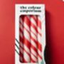 Red And White Candy Striped Candles 'Candy Cane Lane', thumbnail 3 of 5