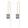 Crystal Bear Threader Earrings, thumbnail 5 of 10