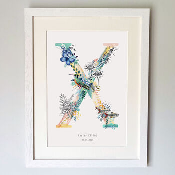 Personalised T To Z Pastel Wildlife Letter Print, 10 of 12