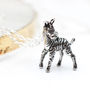 Personalised Sterling Silver Zebra Necklace, thumbnail 1 of 3