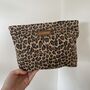 Personalised Leopard Print Makeup Cosmetic Clutch Bag, thumbnail 2 of 8