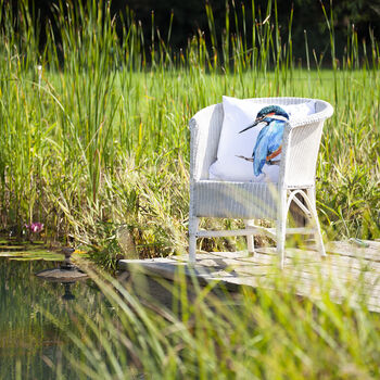 Inky Kingfisher Outdoor Cushion For Garden Furniture, 7 of 9