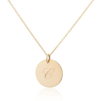 Pembroke 9ct Yellow Gold Large 19mm Disc Pendant, 3 of 5