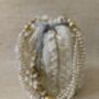 White Handcrafted Pearl Potli Bag, thumbnail 3 of 9