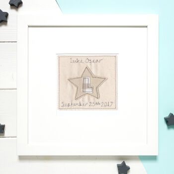 Personalised New Baby Boy / Christening Picture Gift, 10 of 12