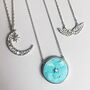 Sterling Silver Night Sky Pendant In Turquoise, thumbnail 3 of 6