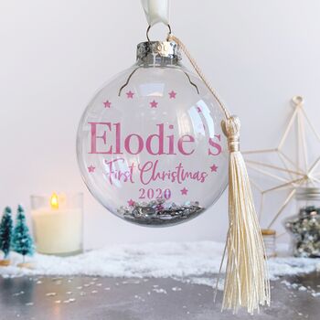 Personalised Starry Christmas Bauble, 4 of 4