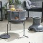 Clay Stone Effect Chiminea With Stand And Lid, thumbnail 2 of 3