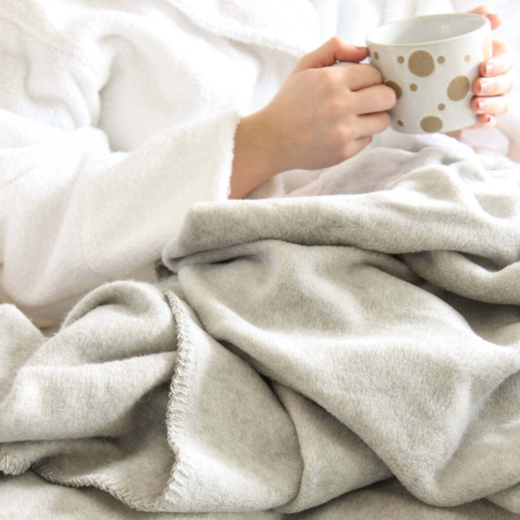 personalised grey fleece blanket by marquis & dawe ...