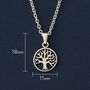 Sterling Silver Tree Of Life Pendant Necklace, thumbnail 4 of 9