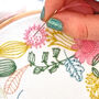 Spring Wreath Floral Embroidery Kit, thumbnail 5 of 9