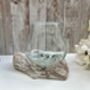 Molten Glass Round Bowl On Whitewashed Teak Root Base, thumbnail 1 of 8