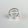 Sterling Silver Triple Hoop Ear Cuff, thumbnail 4 of 6