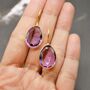 Amethyst Silver Earrings, thumbnail 7 of 12