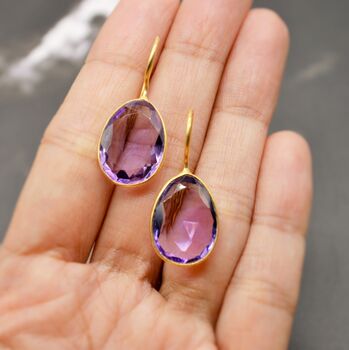 Amethyst Silver Earrings, 7 of 12