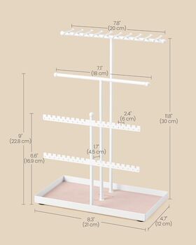 Jewellery Storage Stand With Velvet Tray, 2 of 6