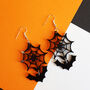 Halloween Web And Bat Earrings, thumbnail 1 of 9
