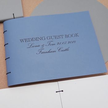 Personalised Leather Wedding Guest Book, 7 of 12