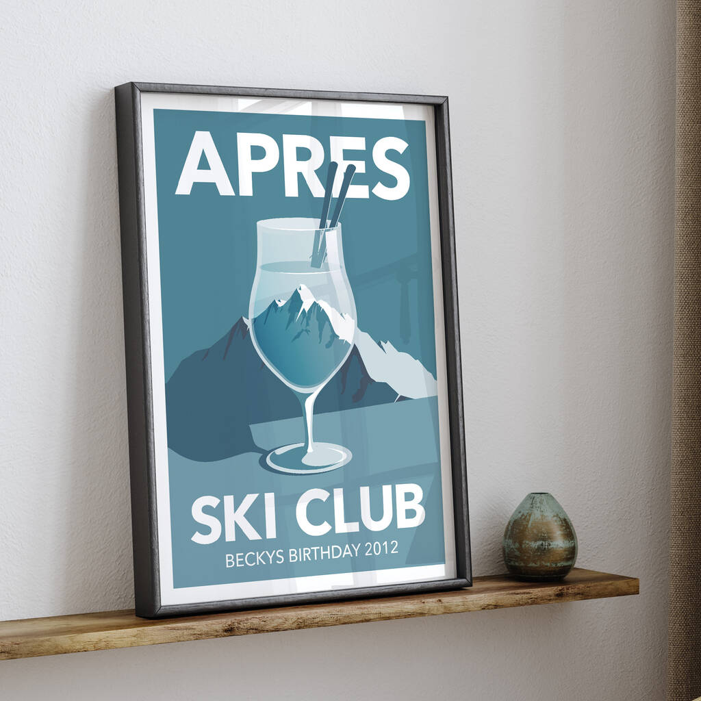 Personalised Apres Ski Poster By Rocket Jack