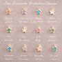 Sterling Silver Letter And Star Birthstone Necklace, thumbnail 4 of 12