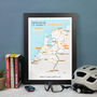 Personalised Scratch Off Netherlands Cycle Routes Print, thumbnail 3 of 6