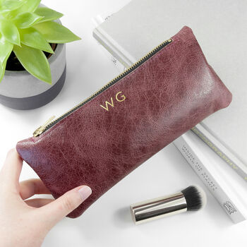 Monogrammed Luxury Leather Slimline Clutch, 2 of 12