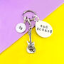 Personalised Dad Rocks Guitar Keyring, thumbnail 2 of 8