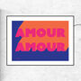 Amour Amour Typographic Prit, thumbnail 2 of 2