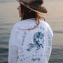 Womens 'Deep Blue Sea' Mermaid Print White Sweatshirt, thumbnail 1 of 4