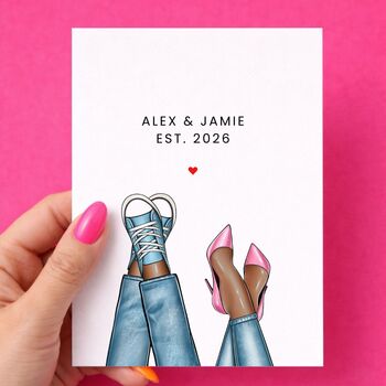 Personalised Card – Couple Names And Established Year, 2 of 7