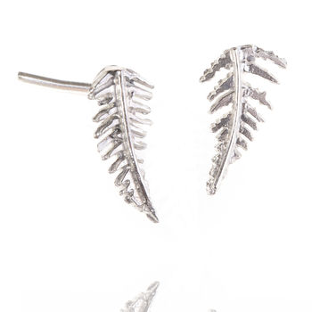 Fern Earrings In Solid 925 Sterling Silver, 6 of 7