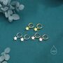 Sterling Silver Delicate Star Huggie Hoop Earrings, thumbnail 5 of 12