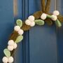 Felt Mistletoe Christmas Wreath, thumbnail 2 of 3