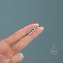 Sterling Silver Tiny Emerald Green Cz Halo Stud Earrings, thumbnail 6 of 12